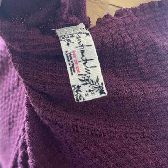 Free People Lettuce Hem Long Sleeve Thermal Top - Picture 6 of 8